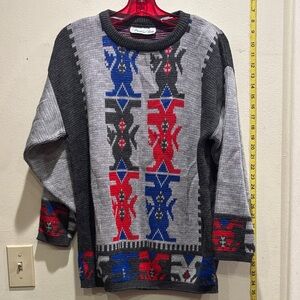 Precious Knits women's Multicolor Graphic Sweater